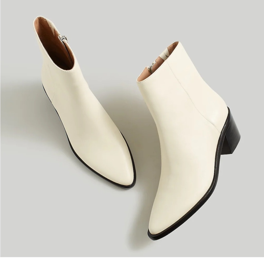 Madewell Darcy Cream Ankle Boots